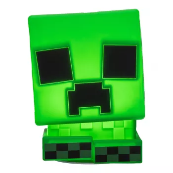 Paladone Minecraft Creeper SquishyGlo luz de silicona recargable – luz nocturna LED verde regulable con 3 niveles de brillo y carga Micro-USB