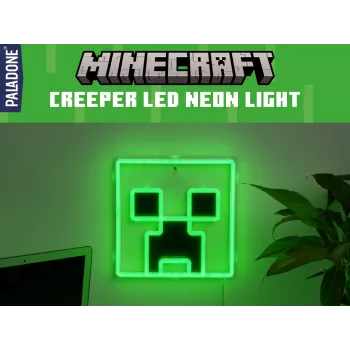 Paladone Minecraft Creeper Luz LED de neón para pared