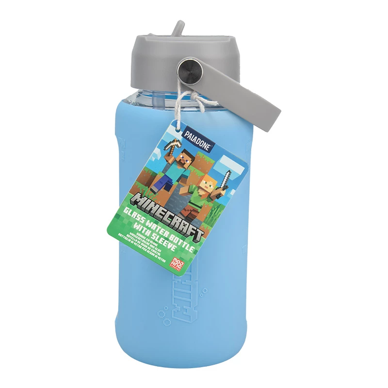 Paladone Botella de agua de cristal Minecraft 450 ml diseño Creeper