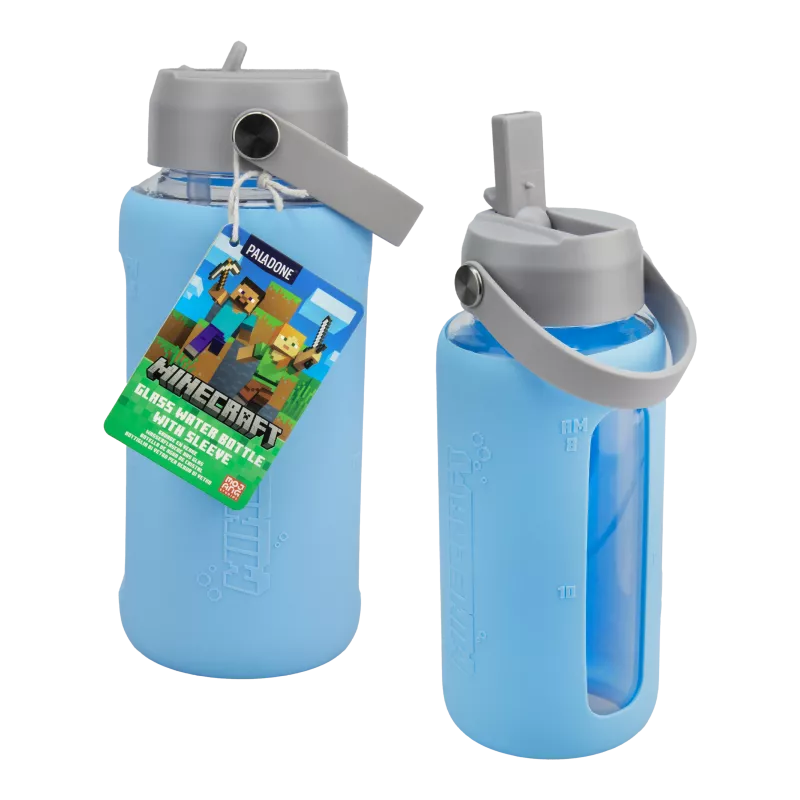 Paladone Botella de agua de cristal Minecraft 450 ml diseño Creeper