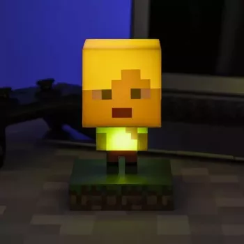 Paladone PP6591MCF Luz icono Alex de Minecraft - lámpara LED nocturna alimentada por USB, multicolor cambiante