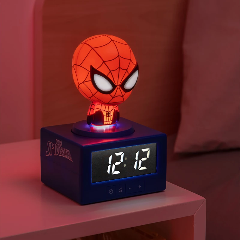 Paladone Spider-Man Icon Despertador - LED digital, Rojo/Negro