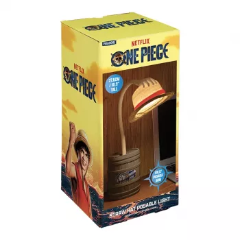 Paladone Straw Hat Posable Light - Lámpara de escritorio One Piece Luffy, LED alimentada por USB