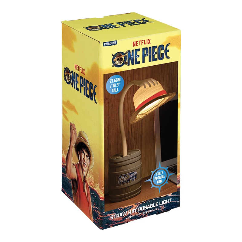 Paladone Straw Hat Posable Light - Lámpara de escritorio One Piece Luffy, LED alimentada por USB