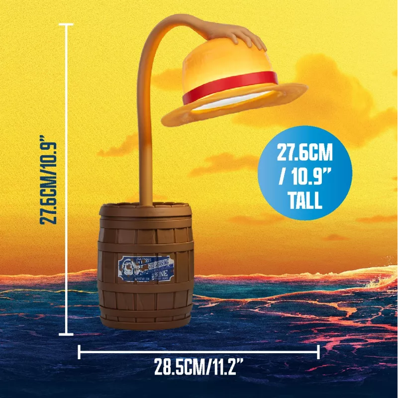 Paladone Straw Hat Posable Light - Lámpara de escritorio One Piece Luffy, LED alimentada por USB