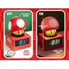 Paladone Super Mario Super Mushroom Icon Reloj despertador - LCD digital, alimentación USB, efectos de sonido oficiales de Nintendo, rojo/blanco