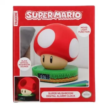 Paladone Reloj despertador digital Super Mushroom