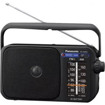 Radio analógica portátil AM/FM Panasonic RF-2400DEG-K - Negra