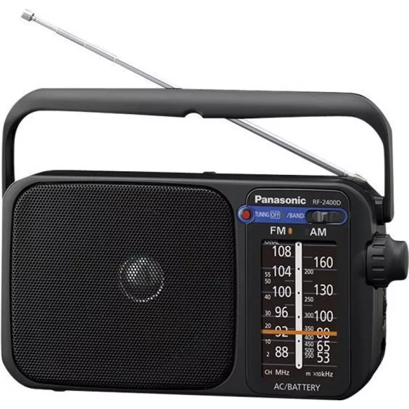 Radio analógica portátil AM/FM Panasonic RF-2400DEG-K - Negra