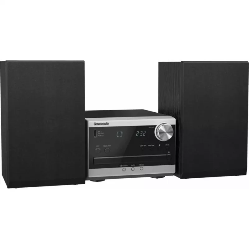 Panasonic SC-PM272EG-S microcadena Hi-Fi con CD, Bluetooth, radio DAB/DAB+, USB y AUX - plata (20 W RMS)