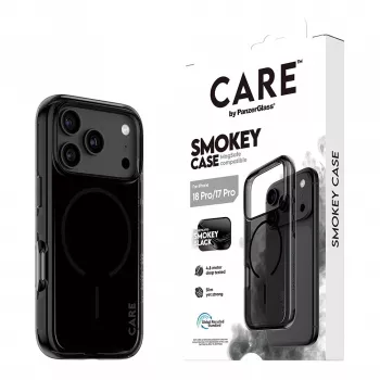 PanzerGlass CARE funda Smokey con MagSafe negro para iPhone 17 Pro