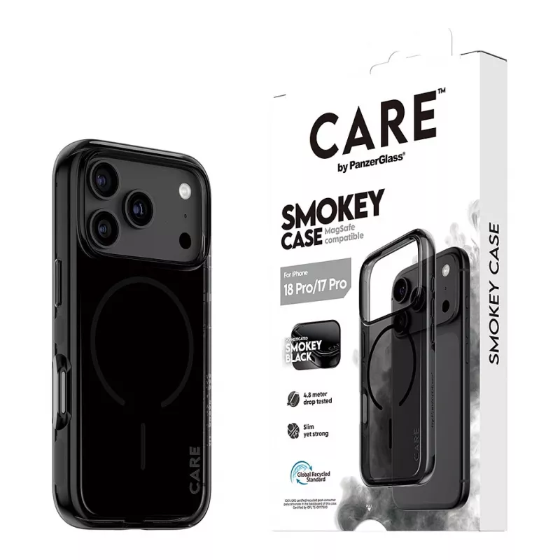 PanzerGlass CARE funda Smokey con MagSafe negro para iPhone 17 Pro