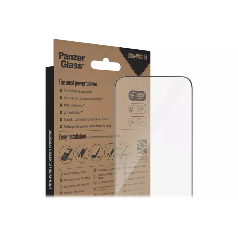 PanzerGlass Protector de pantalla Ultra-Wide Fit para Apple iPhone 14 Pro Max (6,7