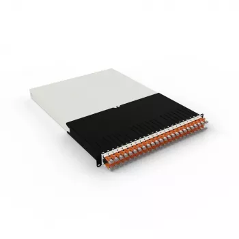 Patchbox.one 30RU sistema de cables de conexión retráctil, 24x Cat.6a STP, naranja
