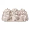Patisse PAT-04521 set de moldes mini bundt antiadherentes de acero al carbono, 6 piezas, negro