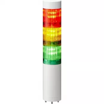 PATLITE LR4-302WJNW-RYG Piloto de señalización LED 3 niveles Rojo/Amarillo/Verde 24V DC precableado Cable blanco