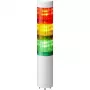 PATLITE LR4-302WJNW-RYG Piloto de señalización LED 3 niveles Rojo/Amarillo/Verde 24V DC precableado Cable blanco
