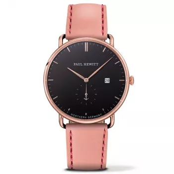 PAUL HEWITT Grand Atlantic Line Reloj de hombre PHTGARB24M 42mm Esfera negra correa de piel