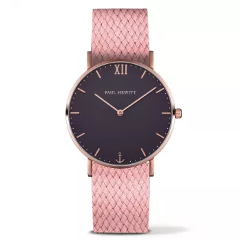 Paul Hewitt Sailor Line Reloj de cuarzo unisex 39mm oro rosa malla PH-SA-RSTB27M