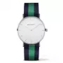PAUL HEWITT unisex reloj de cuarzo Sailor Line 39mm caja de acero inoxidable oro rosa esfera blanca correa de perlón verde PHSASSTWNG20S
