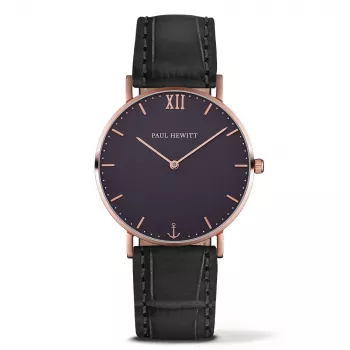 Reloj unisex Paul Hewitt PH-SA-RSTB15M 39 mm malla de acero inoxidable oro rosa