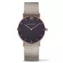 PAUL HEWITT reloj unisex PH-SA-RSTB25S 39mm caja de acero inoxidable oro rosa esfera blanca correa de cuero negro