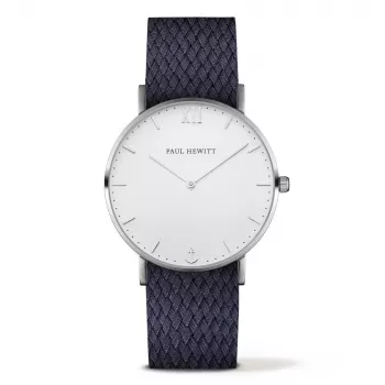 Reloj Paul Hewitt unisex PH-SA-SSTW17M 39mm acero inoxidable malla plateada