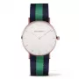 PAUL HEWITT Reloj unisex PH-SARSTWNG20 39mm Rose Gold Stainless Steel White Dial Green/White/Red NATO Strap