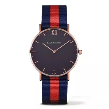 PAUL HEWITT Reloj unisex PHSARSTBNR20S 39mm Acero inoxidable Malla negra