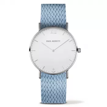 PAUL HEWITT Reloj unisex Sailor Line PH-SA-SSTW26M 39 mm plata acero inoxidable malla