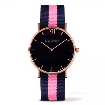 PAUL HEWITT Reloj de pulsera unisex Sailor Line PSARSTBNLP20S 39mm Acero inoxidable Correa de piel Analógico Cuarzo
