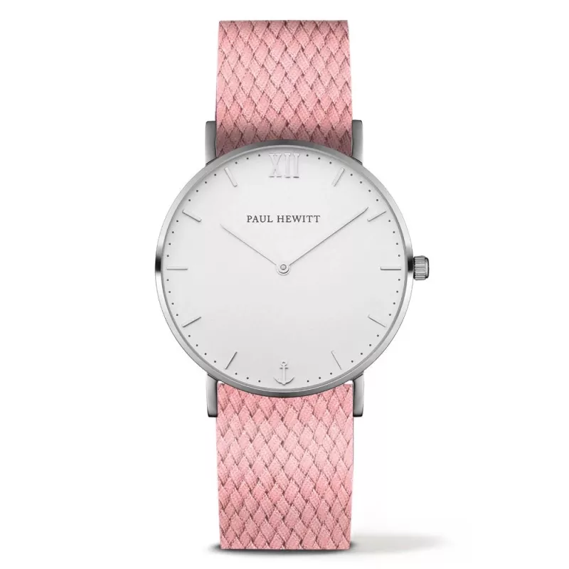 PAUL HEWITT reloj unisex Sailor Line correa de malla de acero inoxidable esfera plateada 39 mm PH-SA-SSTW27M