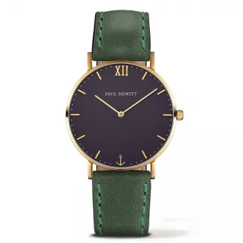 Paul Hewitt Reloj de mujer Sailor Line cuarzo PHSAGSTB12M 39mm negro acero inoxidable malla