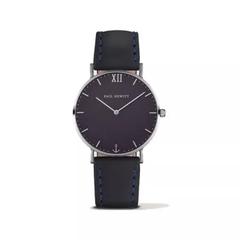 PAUL HEWITT Reloj de mujer Sailor Line PHSASSTB11S 39mm Oro rosa Acero inoxidable Malla Esfera negra
