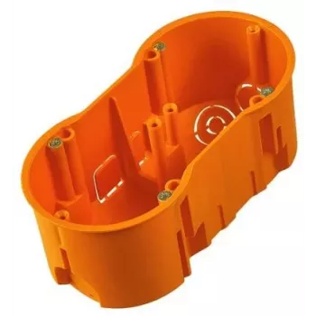 PAWBOL A.0042WPG caja empotrable doble profunda 60 mm con tornillos, naranja