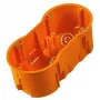 PAWBOL A.0042WPG caja empotrable doble profunda 60 mm con tornillos, naranja