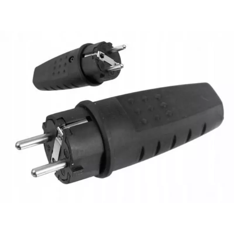 Clavija de goma portátil PAWBOL D.3158L LUX 250V 16A IP44 Schuko