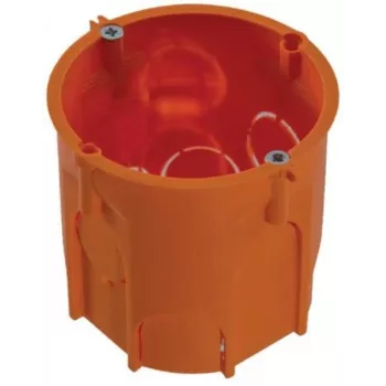 Caja de instalación empotrada profunda PAWBOL PK60 Lux con tornillos, naranja