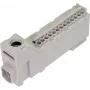 PAWBOL borne de carril sin tornillos LZB E.4136SZ gris (12 polos, 450V, 24A)