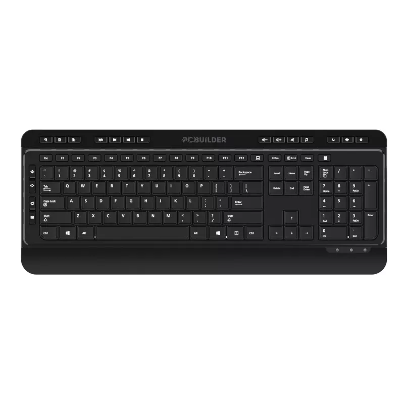 PCBuilder ALPHA Conjunto silencioso inalámbrico de teclado y ratón