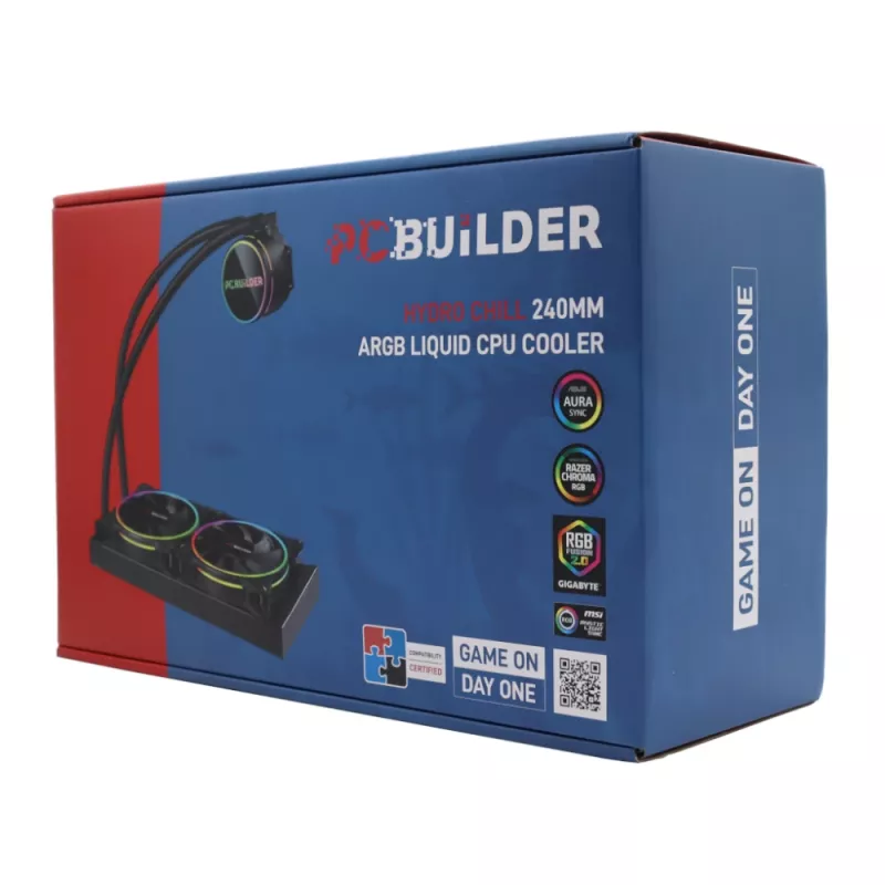 PCBuilder Hydro Chill 240MM refrigeración líquida AIO para CPU ARGB
