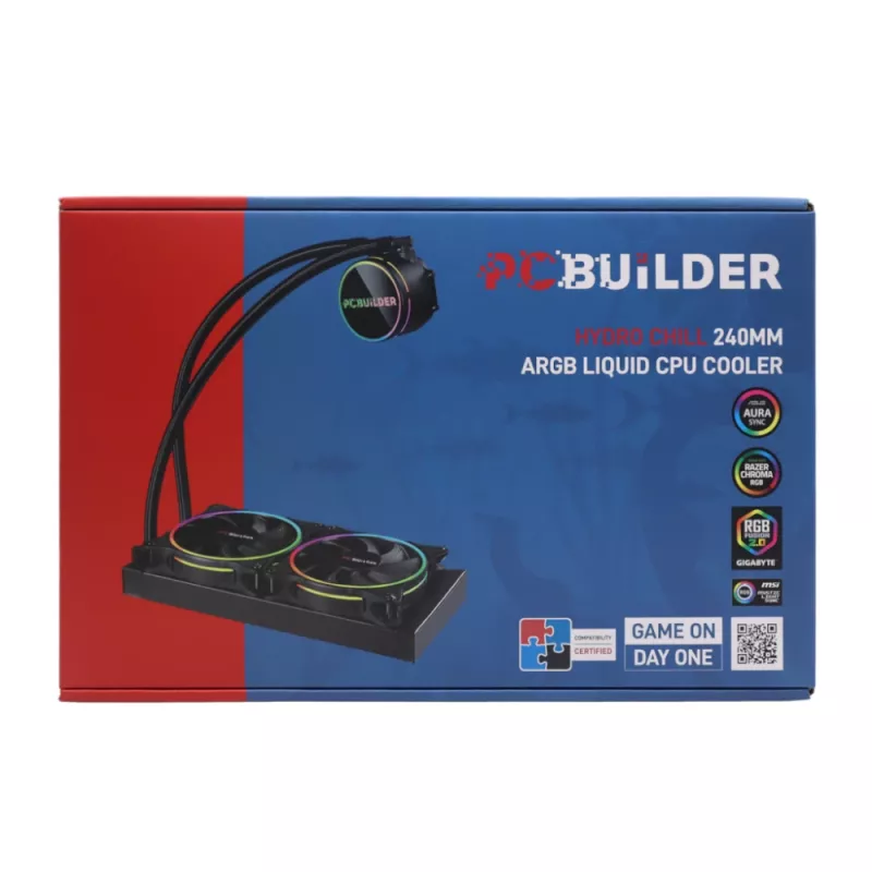 PCBuilder Hydro Chill 240MM refrigeración líquida AIO para CPU ARGB