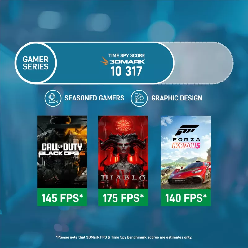 PCBuilder PATHFINDER PC gaming, AMD Ryzen 5 5600XT, Radeon RX 7600 8GB, 16GB DDR4, 1TB NVMe SSD, Windows 11