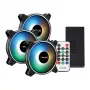 PCBuilder Tempest Chill Kit de ventiladores 3x120mm ventiladores ARGB Dual Glow + controlador + mando RF