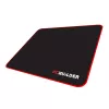 PCBuilder TRACK Alfombrilla de ratón pequeña – superficie de tela, bordes cosidos anti-desgaste, base de goma antideslizante, 3 mm de grosor, negra