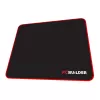 PCBuilder TRACK Alfombrilla de ratón pequeña – superficie de tela, bordes cosidos anti-desgaste, base de goma antideslizante, 3 mm de grosor, negra