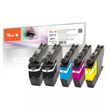Peach PI500-267 Multipack Cartuchos de tinta compatibles para Brother LC-3213 (pack de 5, negro y color, 850/1375 páginas)
