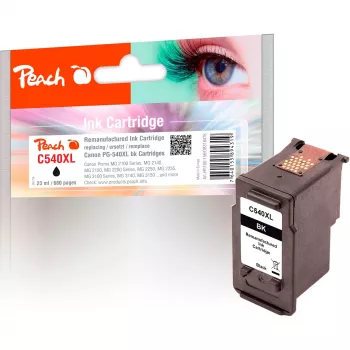 PEACH Cabezal de impresión Negro PI100-156 (Compatible con Canon PG-540XLBK)