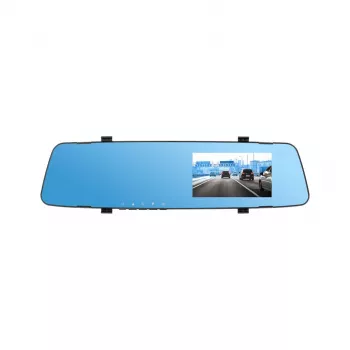 Peiying Basic Espejo retrovisor para coche con DVR y cámara de marcha atrás L200