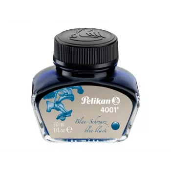 Pelikan 4001 Tinta para pluma estilográfica, Azul-Negro, 30 ml Frasco de vidrio 301028